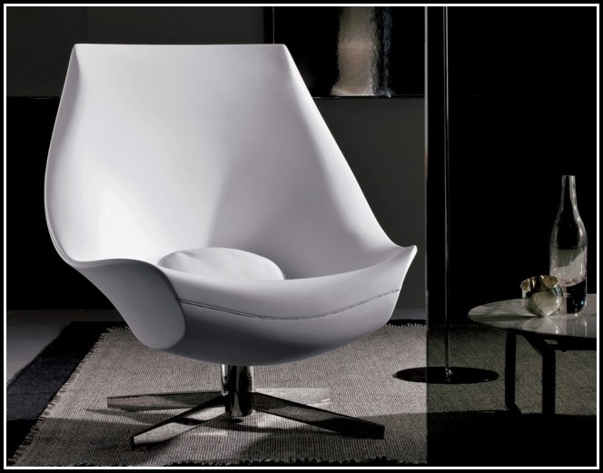 Lounge Sessel Leder Weiß