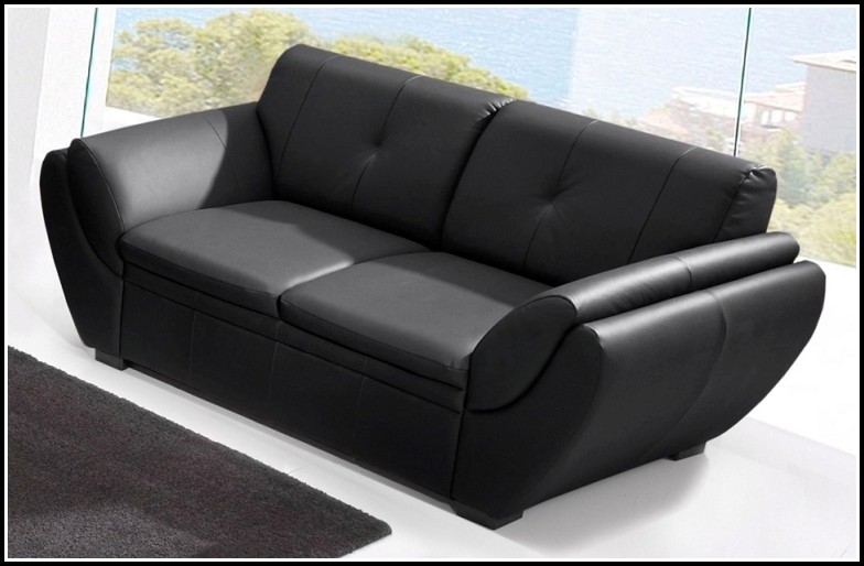 Sofa 2 Sitzer Schwarz