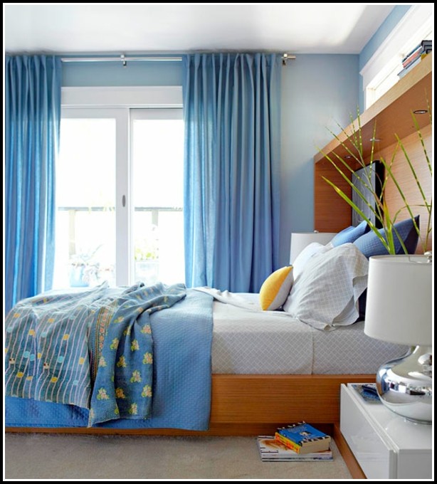 Vorhänge Schlafzimmer Blau
