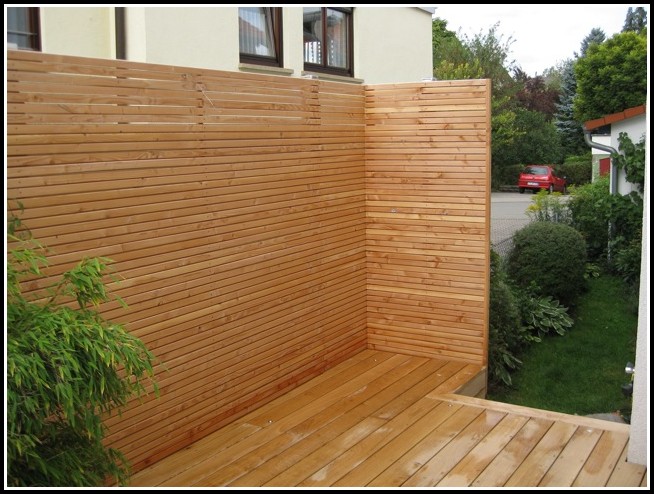 Sichtschutz Terrasse Holz Bauanleitung