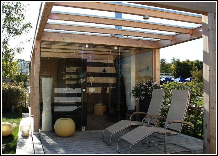 Terrassenüberdachung Glas Holz