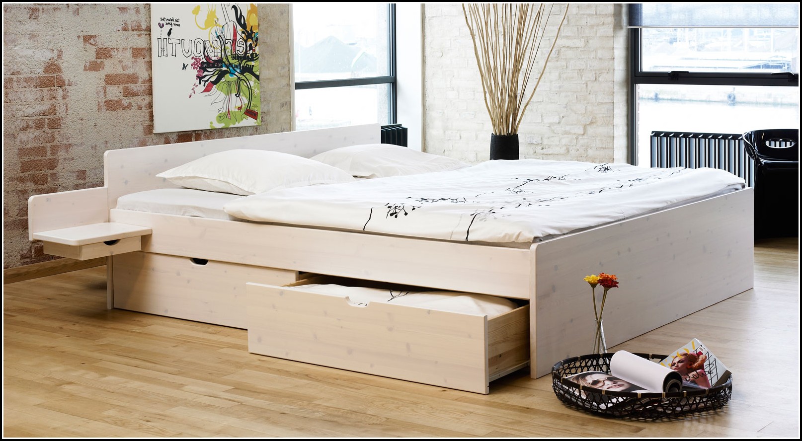 Ikea Bett Weis Holz