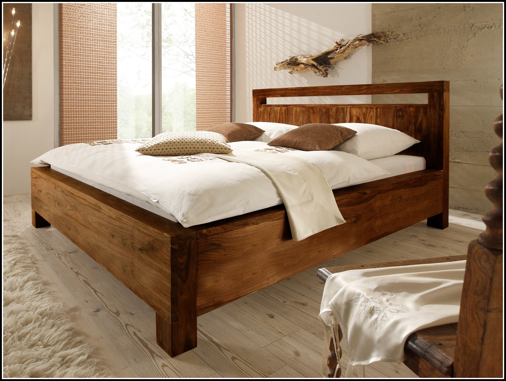 Bett Holz Massiv 180x200