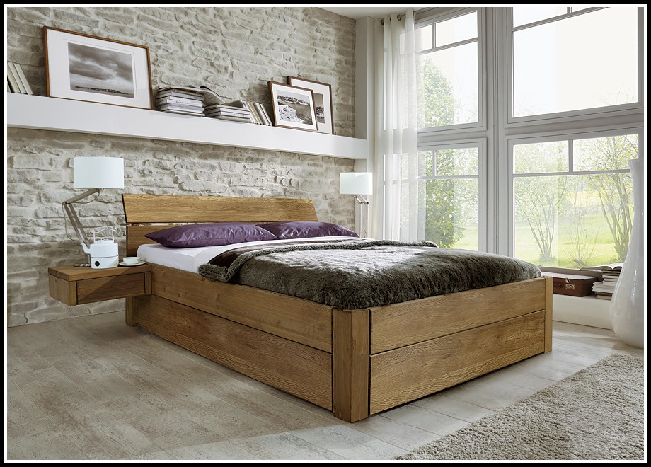 Bett Komforthohe Holz