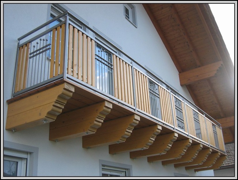 Balkon Aus Stahl Und Holz