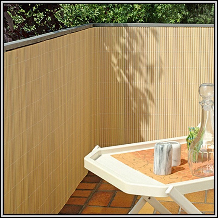 Balkon Sichtschutz Bambus Kunststoff
