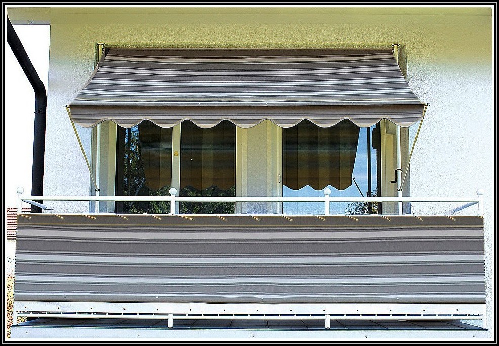 Balkon Sichtschutz Grau Meterware