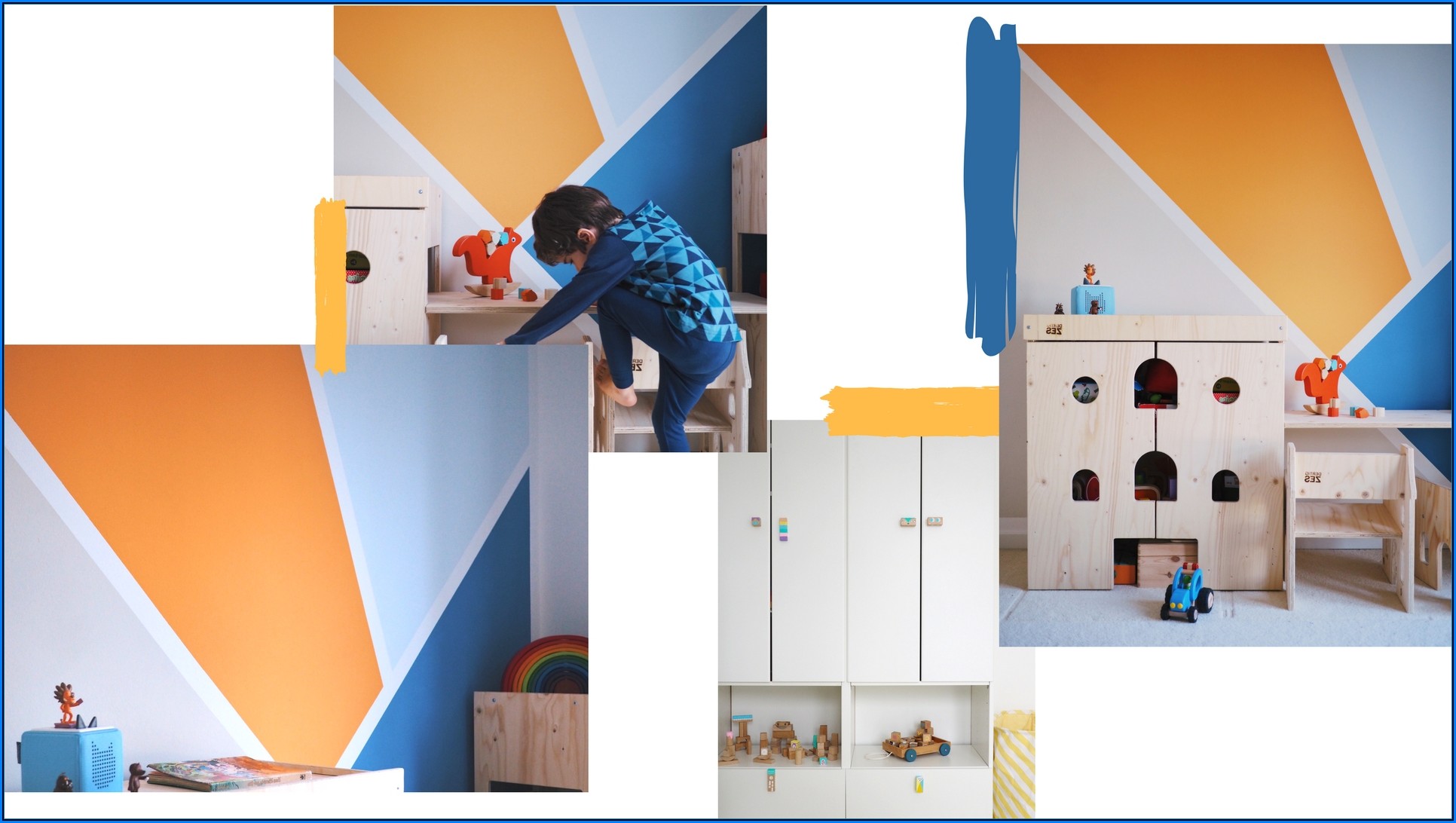 Kinderzimmer Ideen Gestaltung Wände Streichen