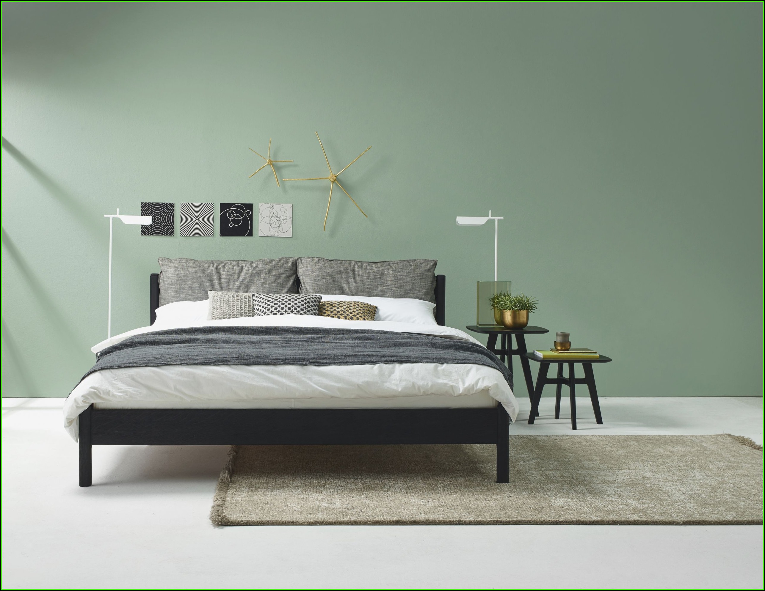 Schlafzimmer Ideen Grau Grün