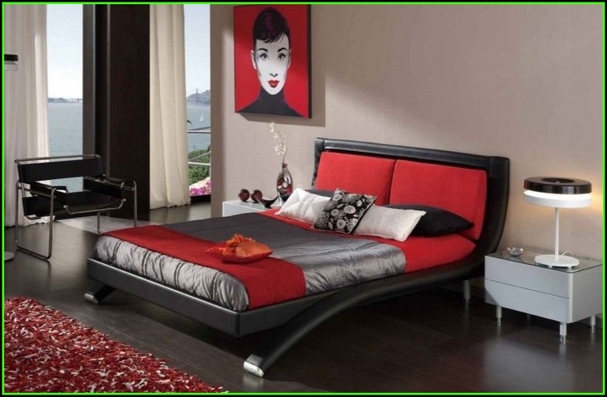 Schlafzimmer Ideen Rot Schwarz