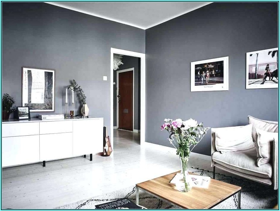 Wandfarben Ideen Wohnzimmer Grau