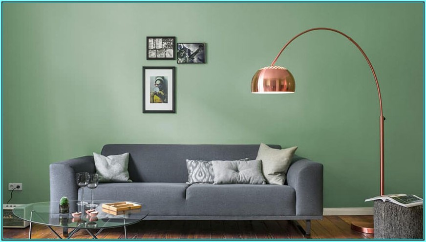 Wandfarben Ideen Wohnzimmer Grün