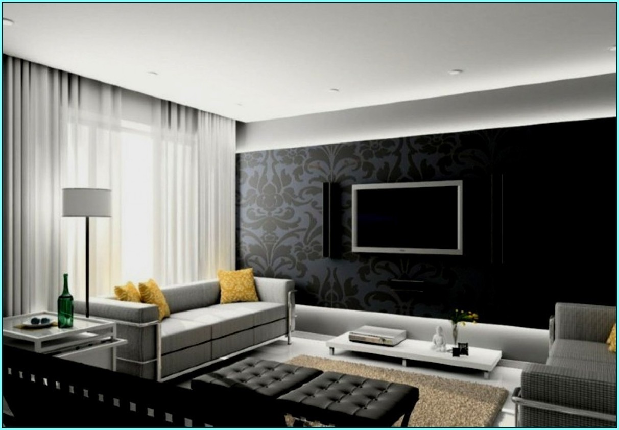 Wohnzimmer Ideen Wandgestaltung Grau
