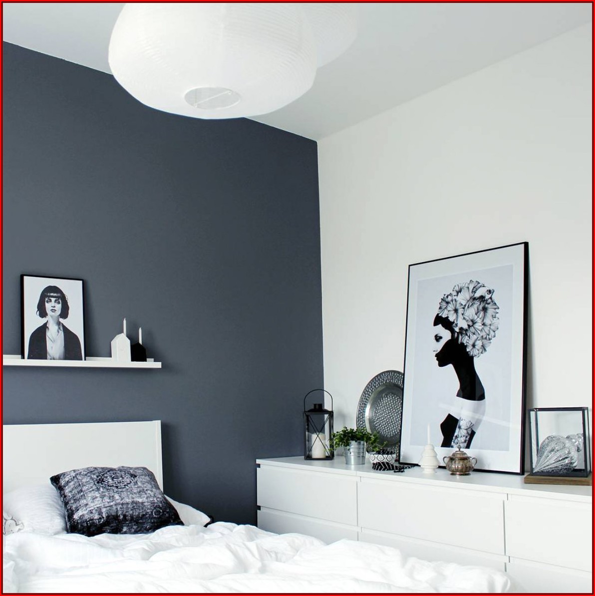Schlafzimmer Ideen Weiß Schwarz
