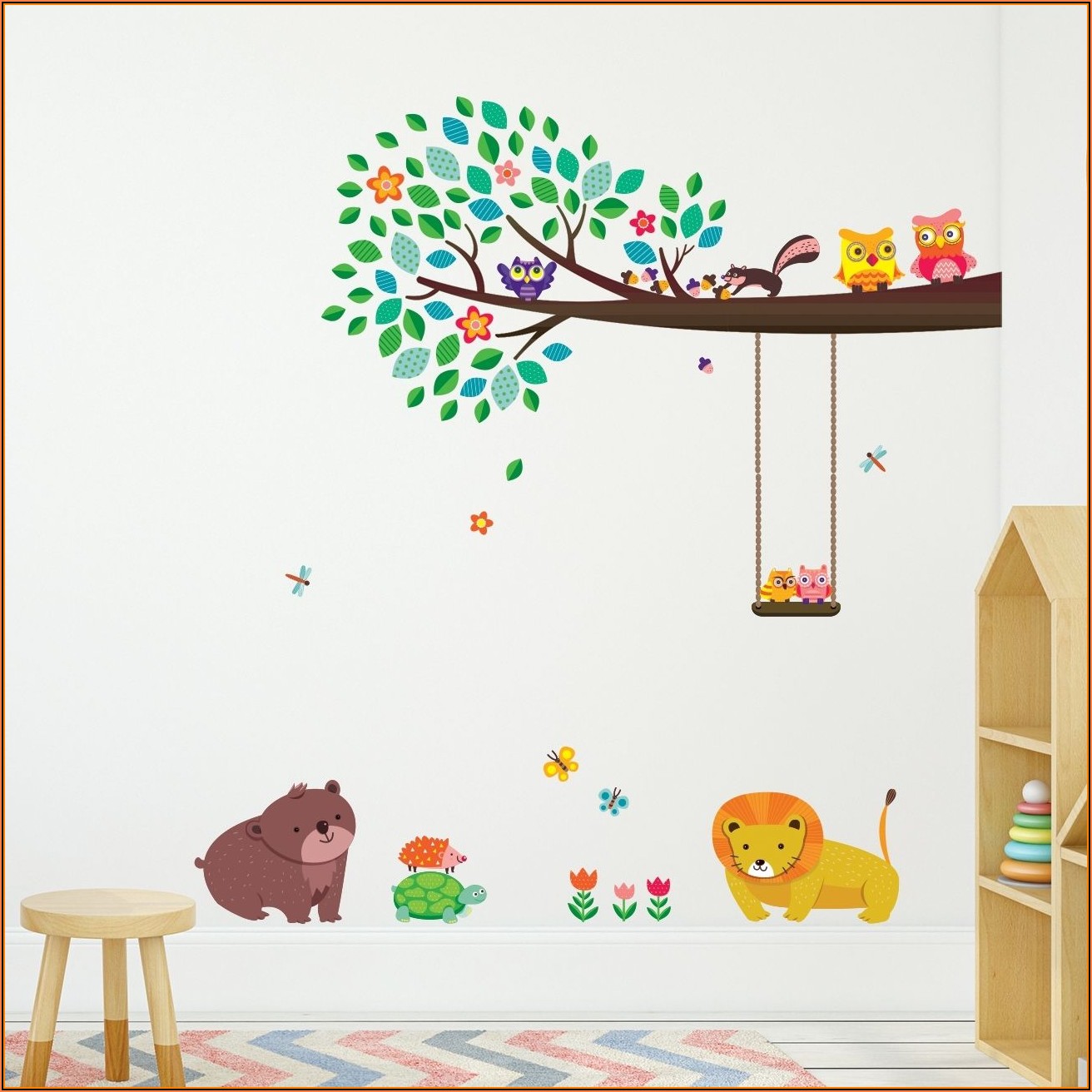 Babyzimmer Wandgestaltung Tiere