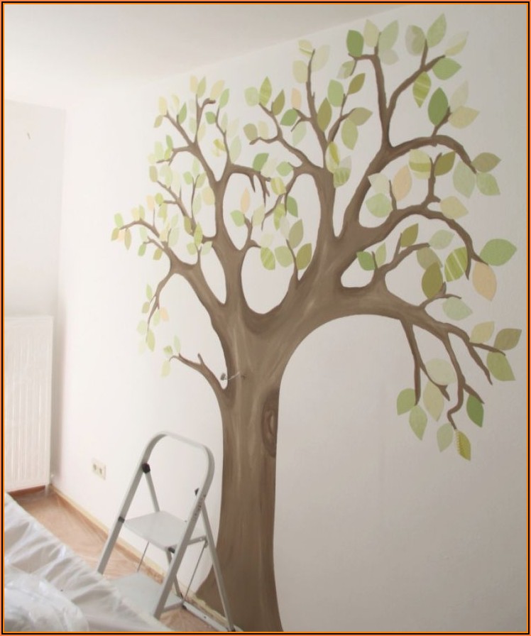 Kinderzimmer Wandgestaltung Baum Selber Malen