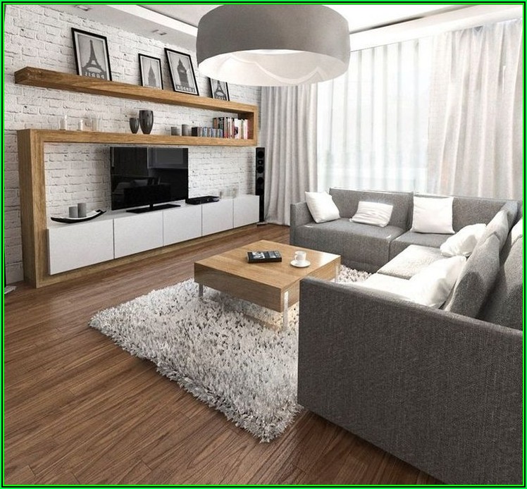 Wohnzimmer Ideen Grau Holz