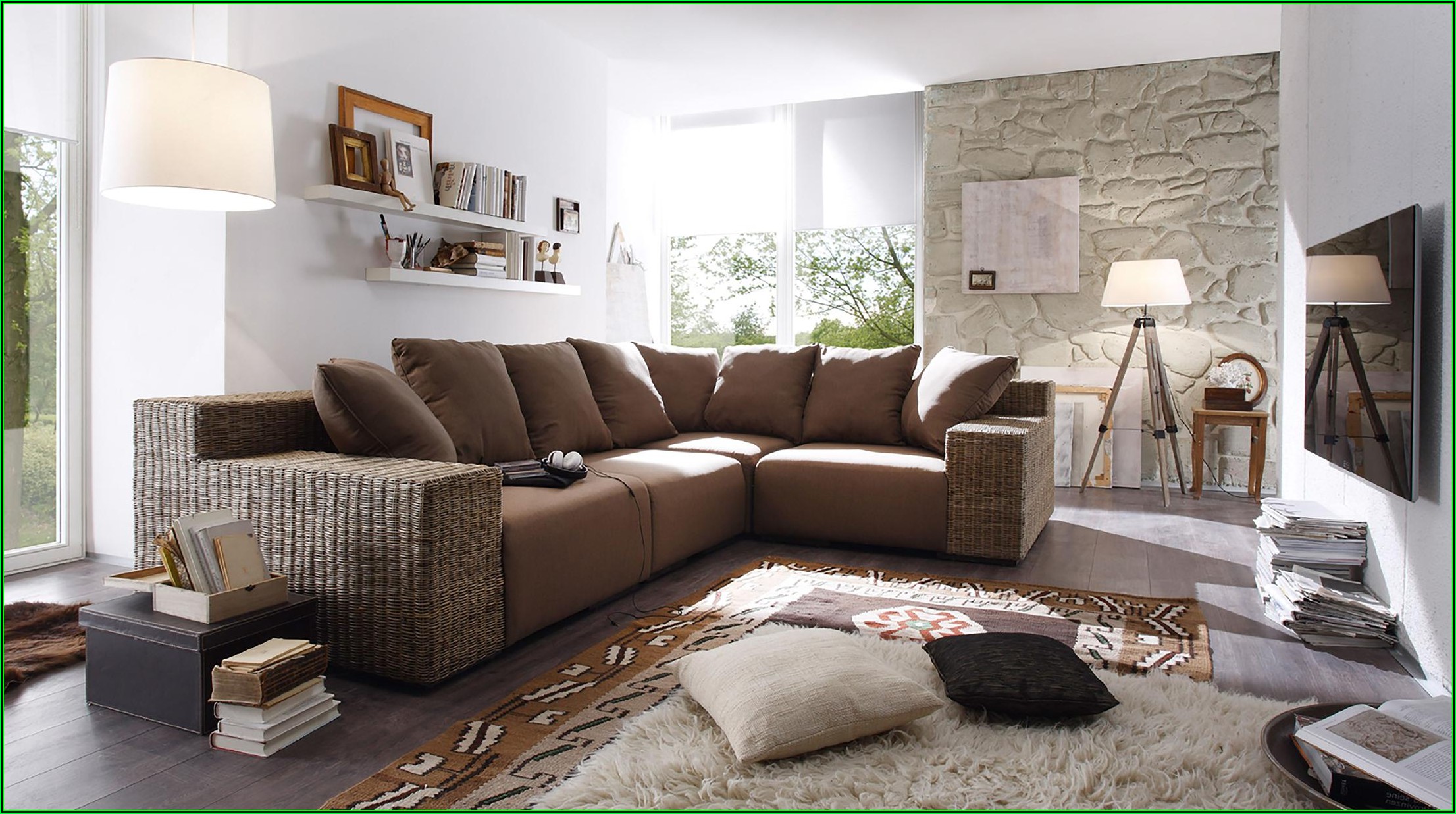 Wohnzimmer Ideen Mit Brauner Couch