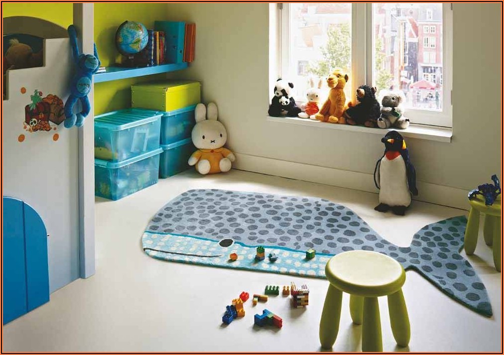 Teppich Kinderzimmer Junge Blau