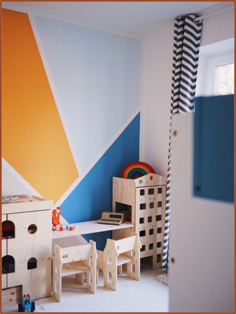 Wandgestaltung Kinderzimmer Mit Farbe Junge