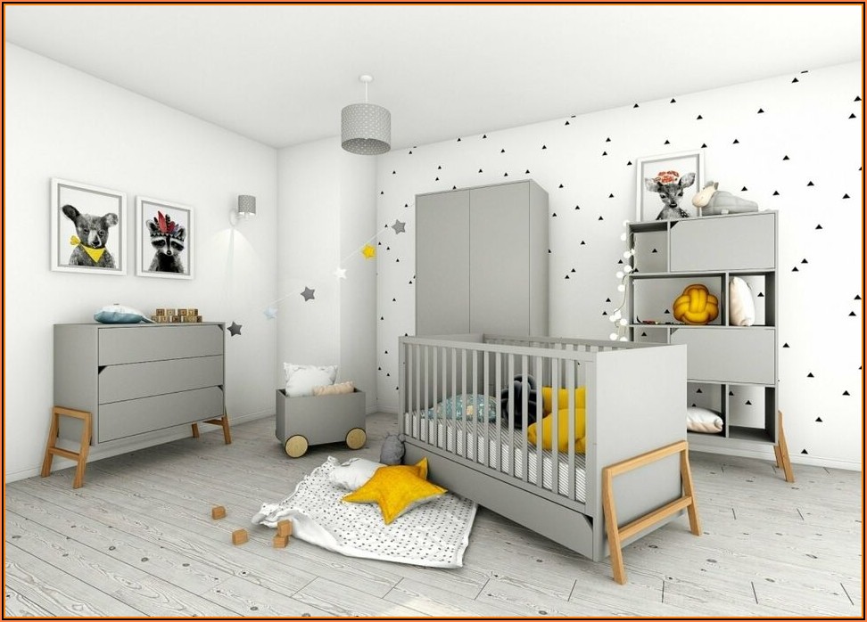 Babyzimmer Schrank Grau