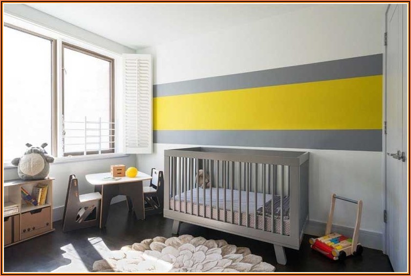 Babyzimmer Wand Gelb