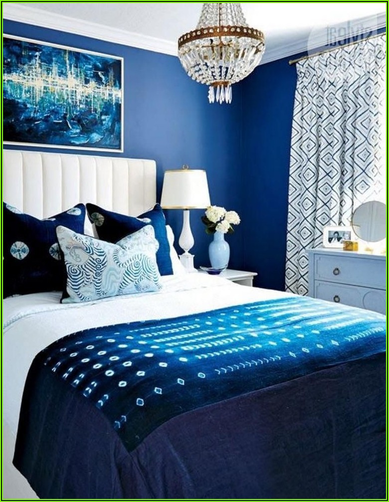 Blaue Deko Schlafzimmer