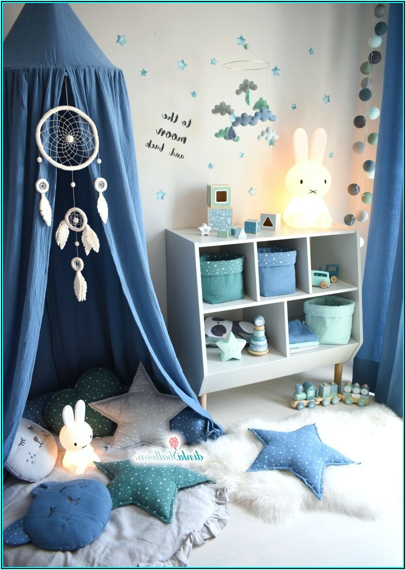 Vorhänge Kinderzimmer Junge Blau